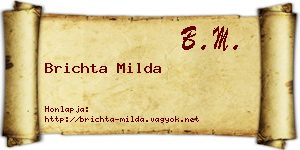 Brichta Milda névjegykártya